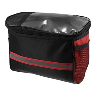 Handlebar Bag with Phone Holder Mesh Side Pocket Front for Mountain Bike
