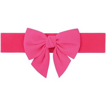 Women's Bowknot Elastic Wide Belts Dress Bow Tie Stretchy Waistband for Party Casual