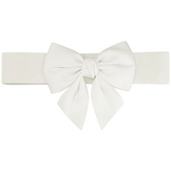 Women's Bowknot Elastic Wide Belts Dress Bow Tie Stretchy Waistband for Party Casual