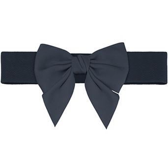 Women's Bowknot Elastic Wide Belts Dress Bow Tie Stretchy Waistband for Party Casual