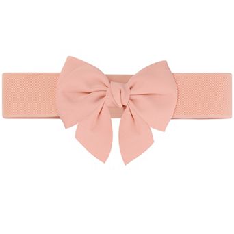 Women's Bowknot Elastic Wide Belts Dress Bow Tie Stretchy Waistband For Party Casual