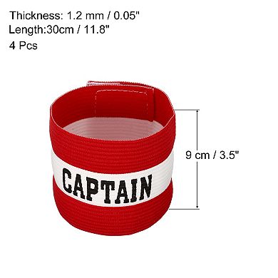 Elastic Captain's Armband Soccer Team Training Arm Band 4 Pack