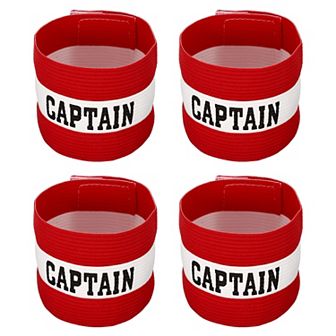 Elastic Captain's Armband Soccer Team Training Arm Band 4 Pack