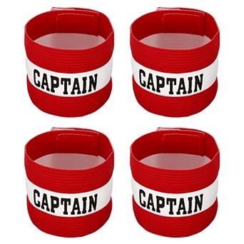 Elastic Captain's Armband Soccer Team Training Arm Band 4 Pack