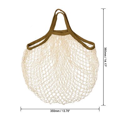 Cotton Mesh Bag, 14.2x13.8" Reusable Mesh Net String Grocery Bags Organizer