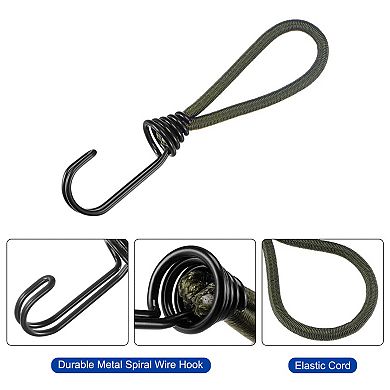 6 Inch Elastic Cords With Hook Fixed Straps For Camping Tent Canopy 10pcs