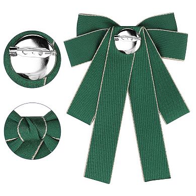 Women's Bowknot Pre-tied Bowties Ribbon Bow Brooch Pin Bow Tie