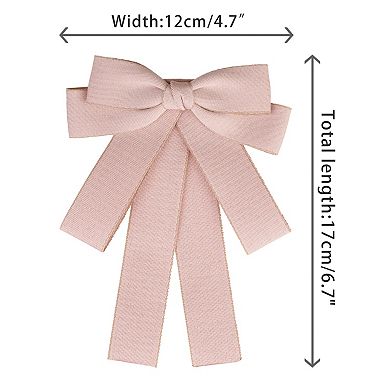 Women's Bowknot Pre-Tied Bowties Ribbon Bow Brooch Pin Bow Tie