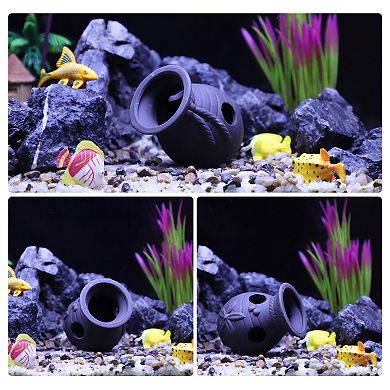 Fish Tank Decoration Stone For Aquatic Pets To Breed Play Rest Brown
