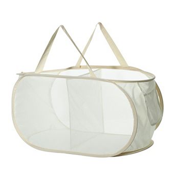 1 pc 75l Folding Laundry Basket Portable Hamper Basket For Bathroom