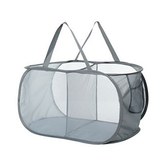 1 pc 75l Folding Laundry Basket Portable Hamper Basket For Bathroom