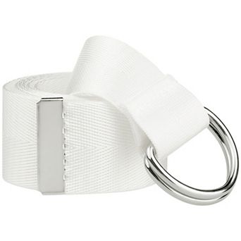Ladies' Double D-Ring Buckle Belt Women Canvas Solid Color Adjustable Waist Belts