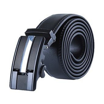 Mens Automatic Ratchet Leather Belt with Alloy Buckle Wide 1 1/2" 110cm/31 1/2 -38 inches