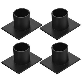 Black Candlestick Holder Metal Square Candle Stand Centerpieces Decoration 4 Pack