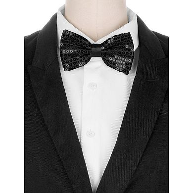 Men's Sequins Sparkling Adjustable Neck Shiny Bow Ties