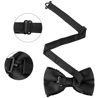 Men's Sequins Sparkling Adjustable Neck Shiny Bow Ties
