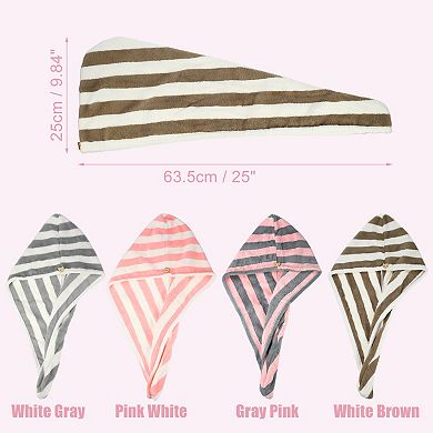 3pcs Hair Drying Towel Dry Cap Strong Absorbent For After Bath Drying Hair