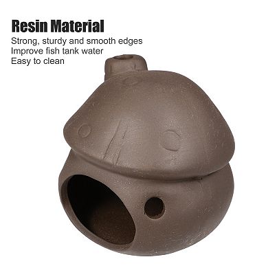 Fish Tank For Aquatic Pets To Breed Play Rest Aquarium Hideaway Rock Cave Resin