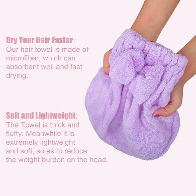 Coral Fleece Hair Drying Towel Dry Cap Quick Drying For After Bath Drying Hair