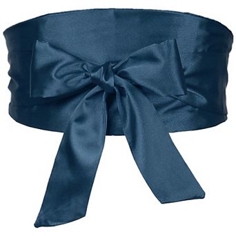 Women Satin Obi Belt, Self Tie Wrap Wide Waistband Belt for Dress Bridal Sash