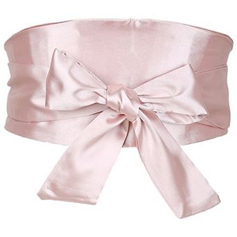 Women Satin Obi Belt, Self Tie Wrap Wide Waistband Belt for Dress Bridal Sash