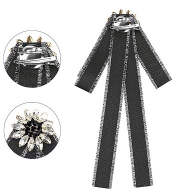 Women's Pre-tied Neck Tie Ribbon Elegant Bowknot Bowtie Bow Tie Brooches