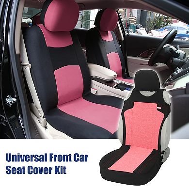 Universal Front Car Seat Cover Kit Cloth Fabric Seat Protector Pad Fit For Car Truck Red