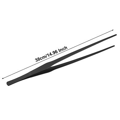 1 Pcs Aquarium Tweezers Stainless Steel Tweezers For Plants Pets Black