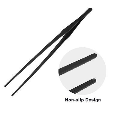 1 Pcs Aquarium Tweezers Stainless Steel Tweezers For Plants Pets Black