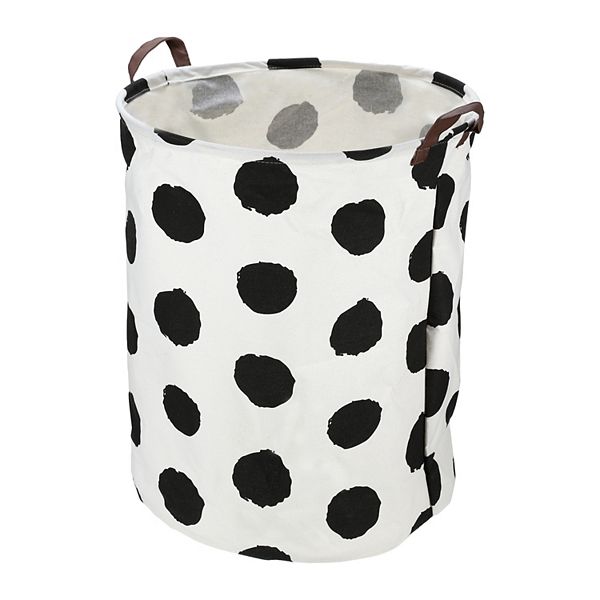 Black Tiny Polka Dot Laundry Basket main image 1