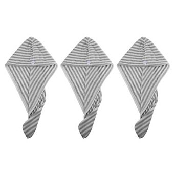 3 pc Soft Hair Towel Wrap Drying Cap Microfiber For Wet Long Hair