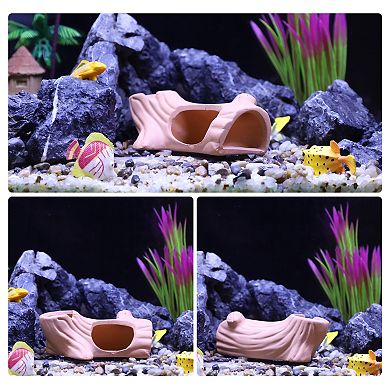 Fish Tank Decoration Stone For Aquatic Pets To Breed Rest Light Brown 5.43"x2.83"x1.93"