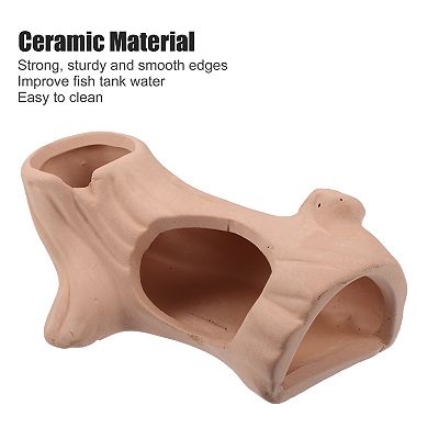 Fish Tank Decoration Stone For Aquatic Pets To Breed Rest Light Brown 5.43"x2.83"x1.93"