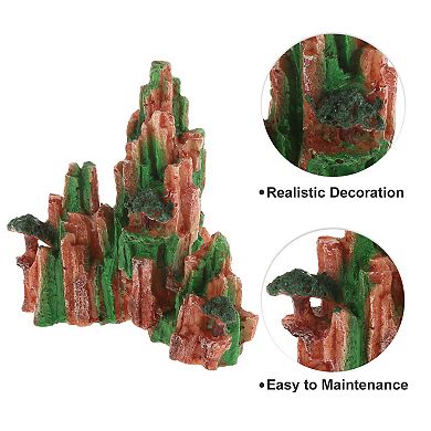 Aquarium Landscape Mountain Decoration Artificial Aquatic Terrariums Stone Rock 6.02"