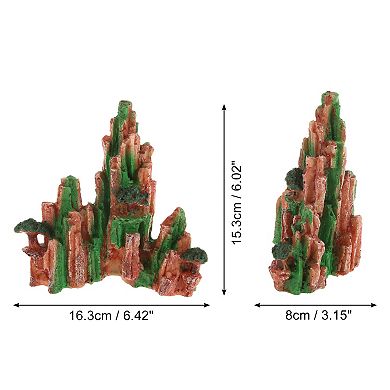 Aquarium Landscape Mountain Decoration Artificial Aquatic Terrariums Stone Rock 6.02"