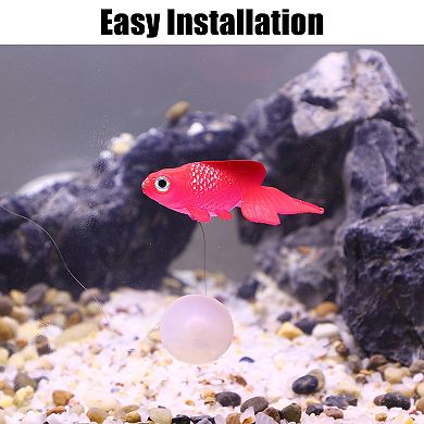 Aquarium Artificial Golden Fish Ornament Glowing Simulation Animal Decor With Suction Cup Red
