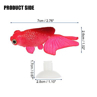 Aquarium Artificial Golden Fish Ornament Glowing Simulation Animal Decor With Suction Cup Red