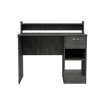Charlotte Computer Desk With 2 Storage Shelves And Drawer