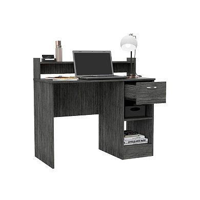 Charlotte Computer Desk With 2 Storage Shelves And Drawer