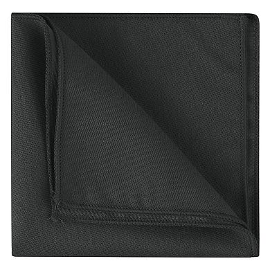 Men's Cotton Handkerchiefs Classic Solid Color Pocket Squares For Formal Suit