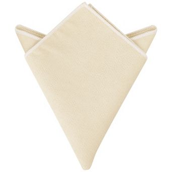 Men's Cotton Handkerchiefs Classic Solid Color Pocket Squares for Formal Suit