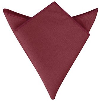 Men's Cotton Handkerchiefs Classic Solid Color Pocket Squares for Formal Suit