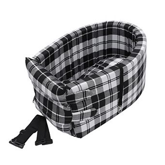 Large Plaid Style Dog Car Seat For Medium Small Sized Puppy Cat Seat Pets Travel Bed