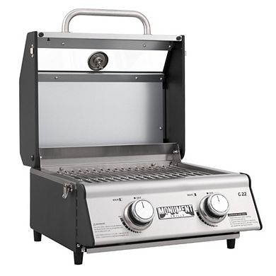 Monument Grills Table Top - 2 Burner Stainless Steel with Clearview Lid