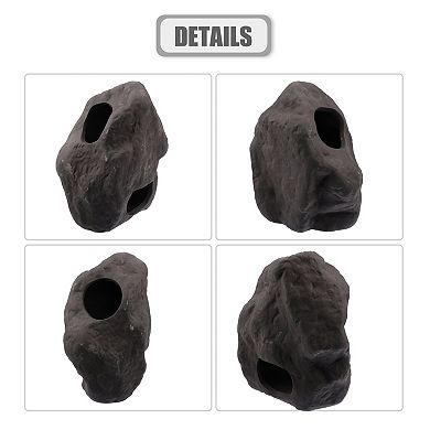Fish Tank Decoration Stone For Aquatic Pets To Breed Rest Brown 5.47"x4.49"x3.46"
