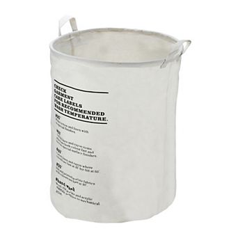 1 pc 60l Foldable Cylindrical Laundry Basket For Laundry Room Black Note 19.69"x15.75"