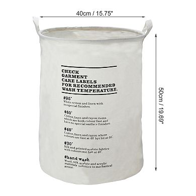 1 Pcs 60l Foldable Cylindrical Laundry Basket For Laundry Room Black Note 19.69"x15.75"