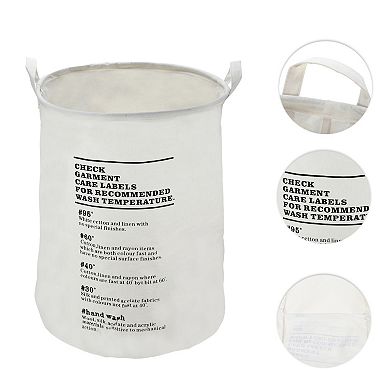 1 Pcs 60l Foldable Cylindrical Laundry Basket For Laundry Room Black Note 19.69"x15.75"