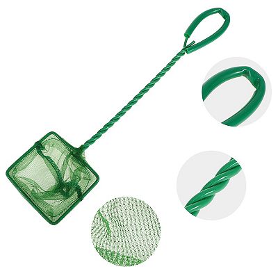 Unique Bargains Aquarium Fish Net Aquarium Fish Tank Accessories Small Fish Fine Net Green 3'' 1Pcs