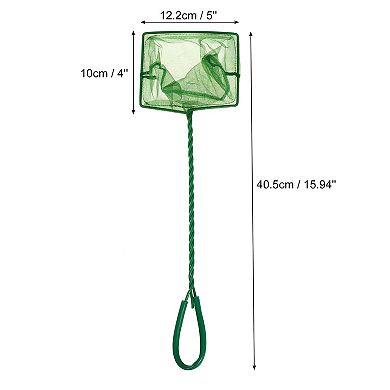 3pcs Aquarium Fish Net Aquarium Fish Tank Accessories Small Fish Fine Net Green 12.2x10cm